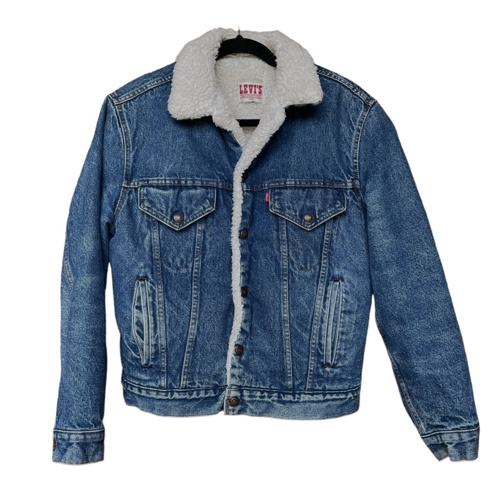 Vintage Levis Denim Jacket Mens Size 38R San Francisco Sherpa USA Trucker 70608